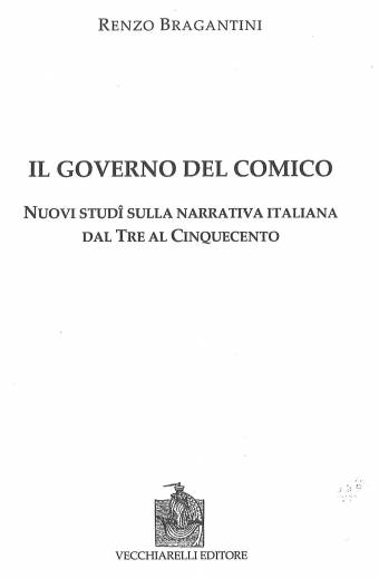 Governo (Il) del comico. Nuovi studi sulla narrativa italiana