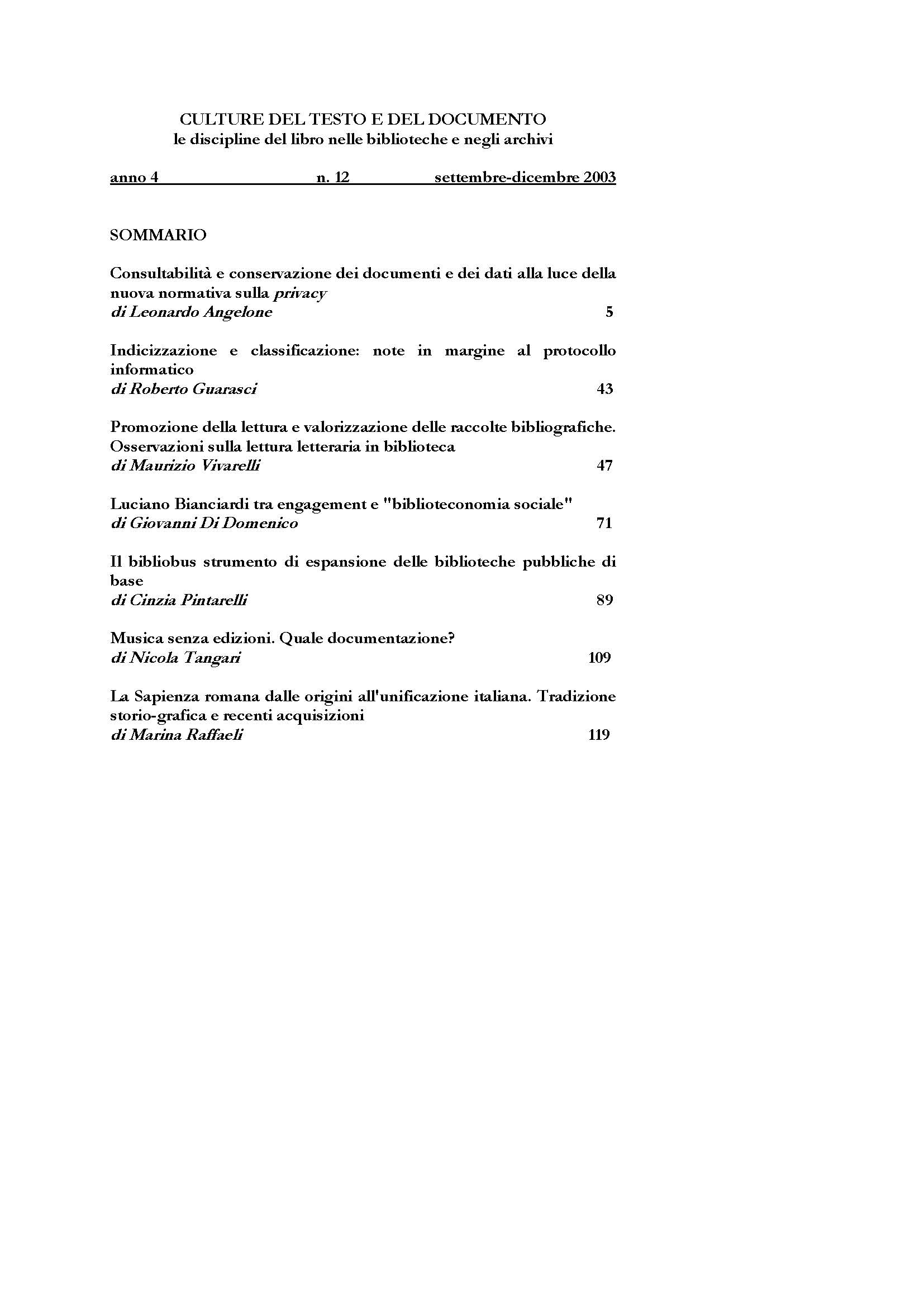 Culture del testo e del documento 12, 2003 - immagine 2