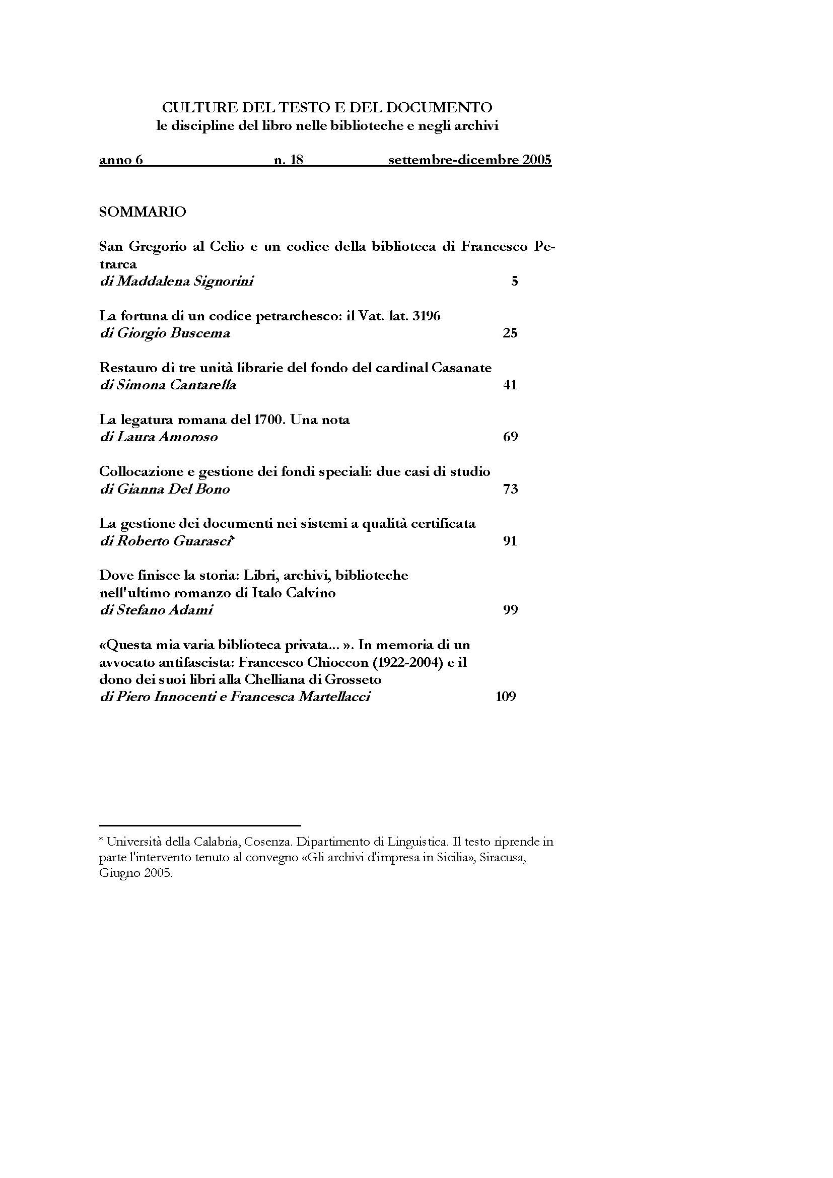 Culture del testo e del documento 18, 2005 - immagine 2