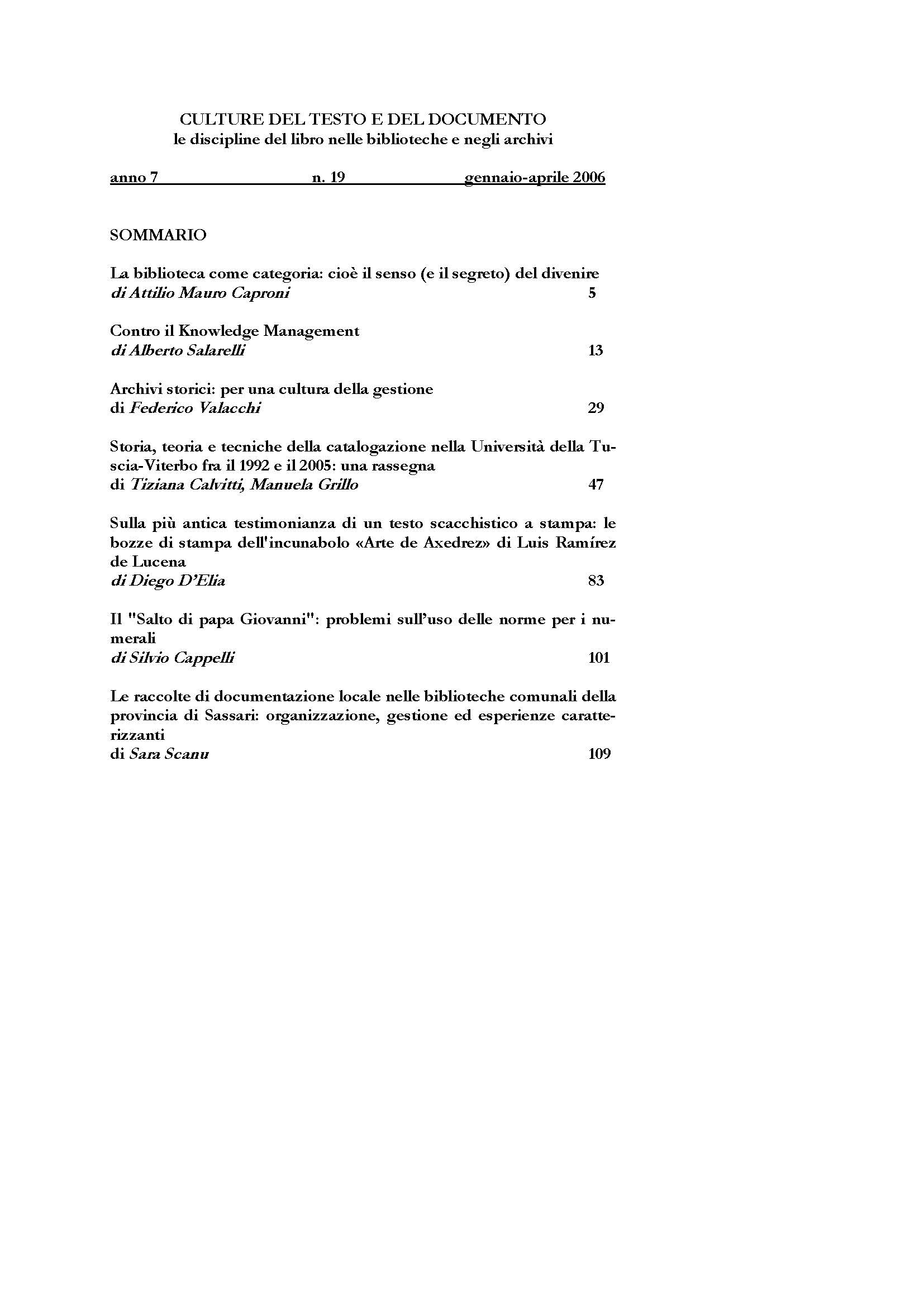 Culture del testo e del documento 19, 2006 - immagine 2