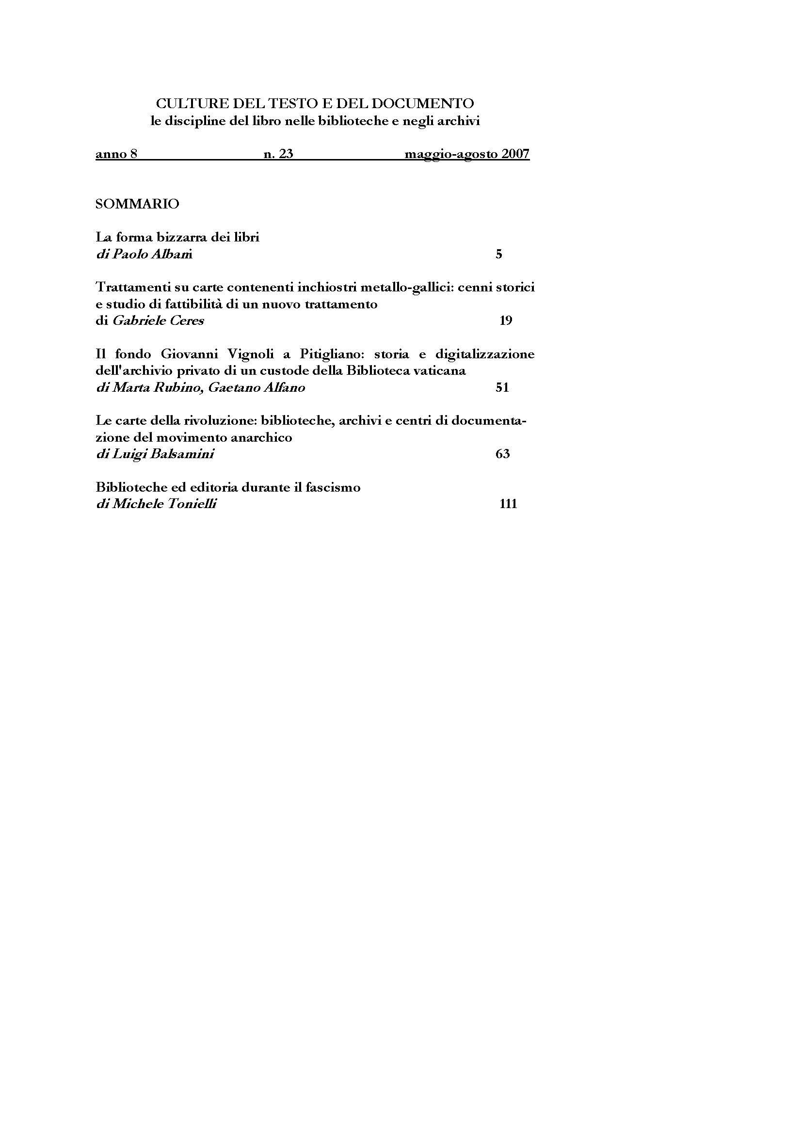 Culture del testo e del documento 23, 2007 - immagine 2