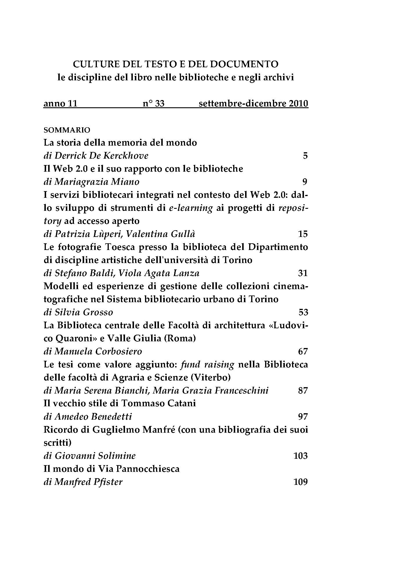 Culture del testo e del documento 33, 2010 - immagine 2