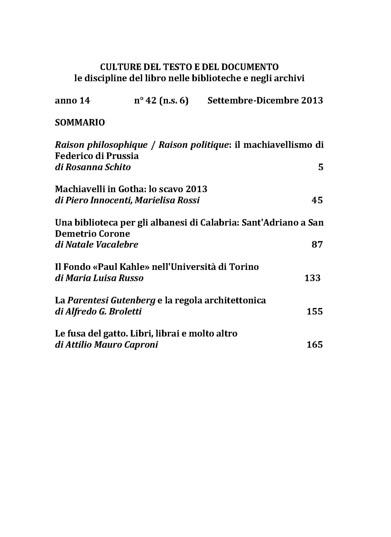 Culture del testo e del documento 42, 2013 - immagine 2