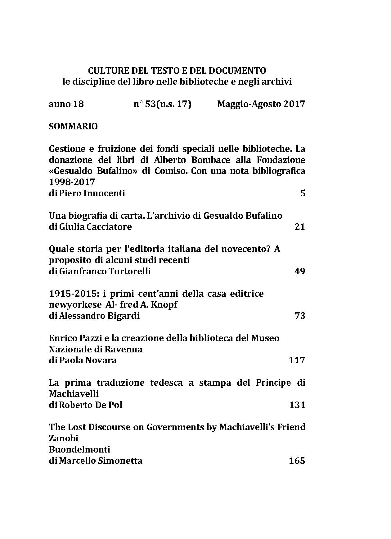 Culture del testo e del documento 53, 2017 - immagine 2