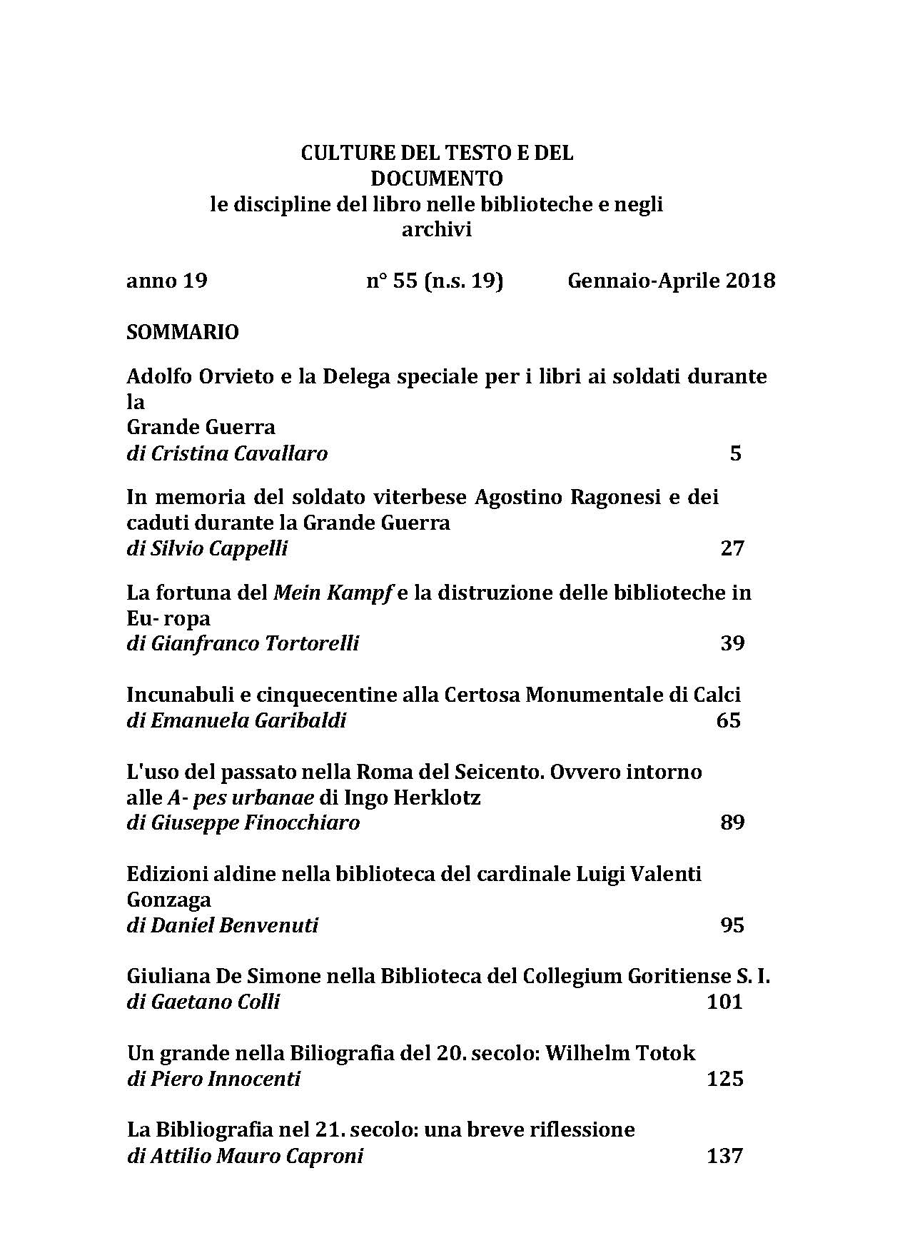 Culture del testo e del documento 55, 2018 - immagine 2