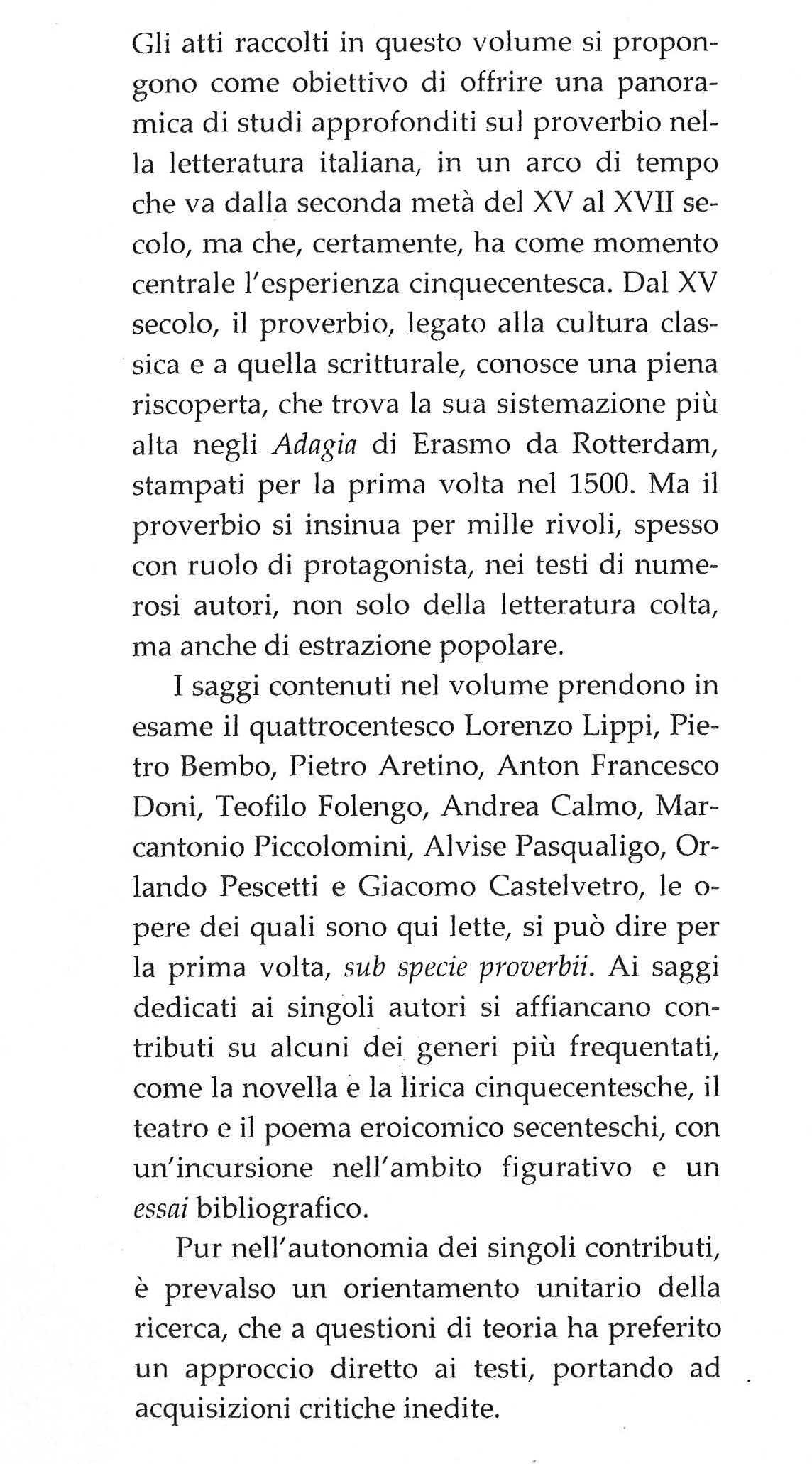 0 Il Proverbio nella letteratura italiana dal XV al XVII secolo - immagine 2