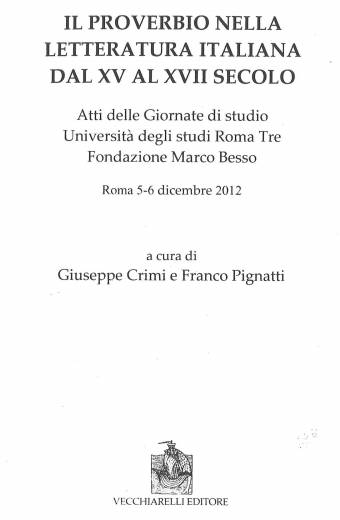 0 Il Proverbio nella letteratura italiana dal XV al XVII secolo