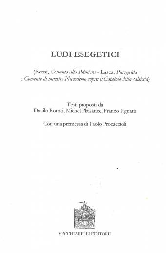 Ludi esegetici I