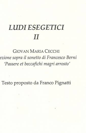 Ludi esegetici II