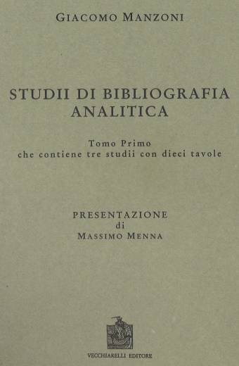 Studi di bibliografia analitica