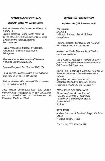 Quaderni Folenghiani 9 (2014-2017)