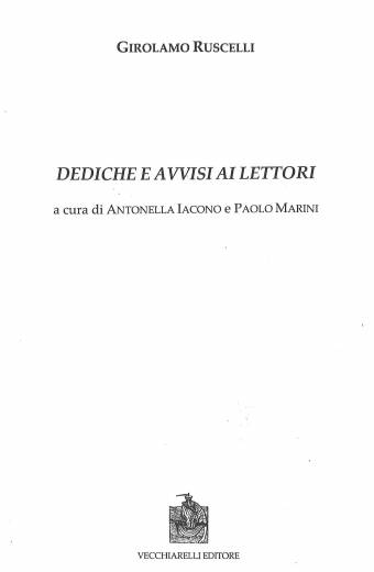 Dediche e avvisi ai lettori