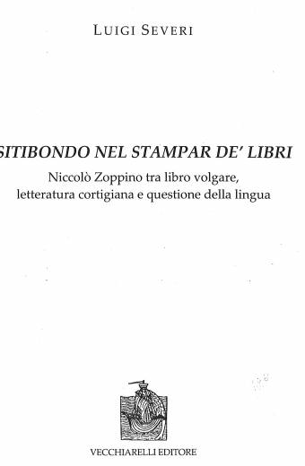 Sitibondo nel stampar de’ libri. Niccolò Zoppino