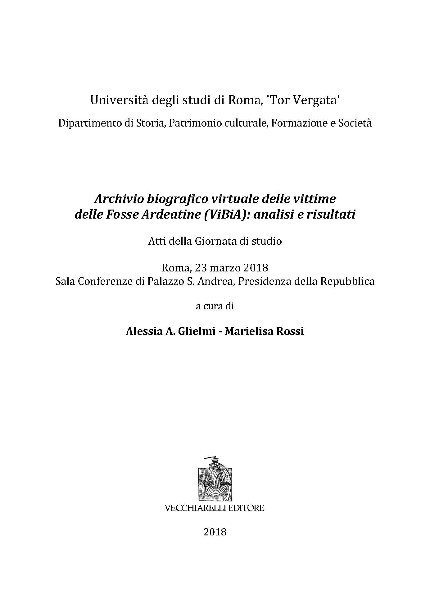 Archivio virtuale Fosse Ardeatine