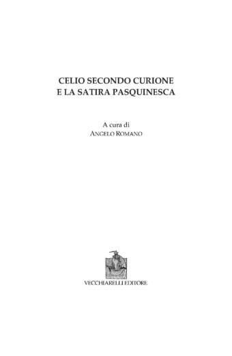 Celio Secondo Curione e la satira pasquinesca
