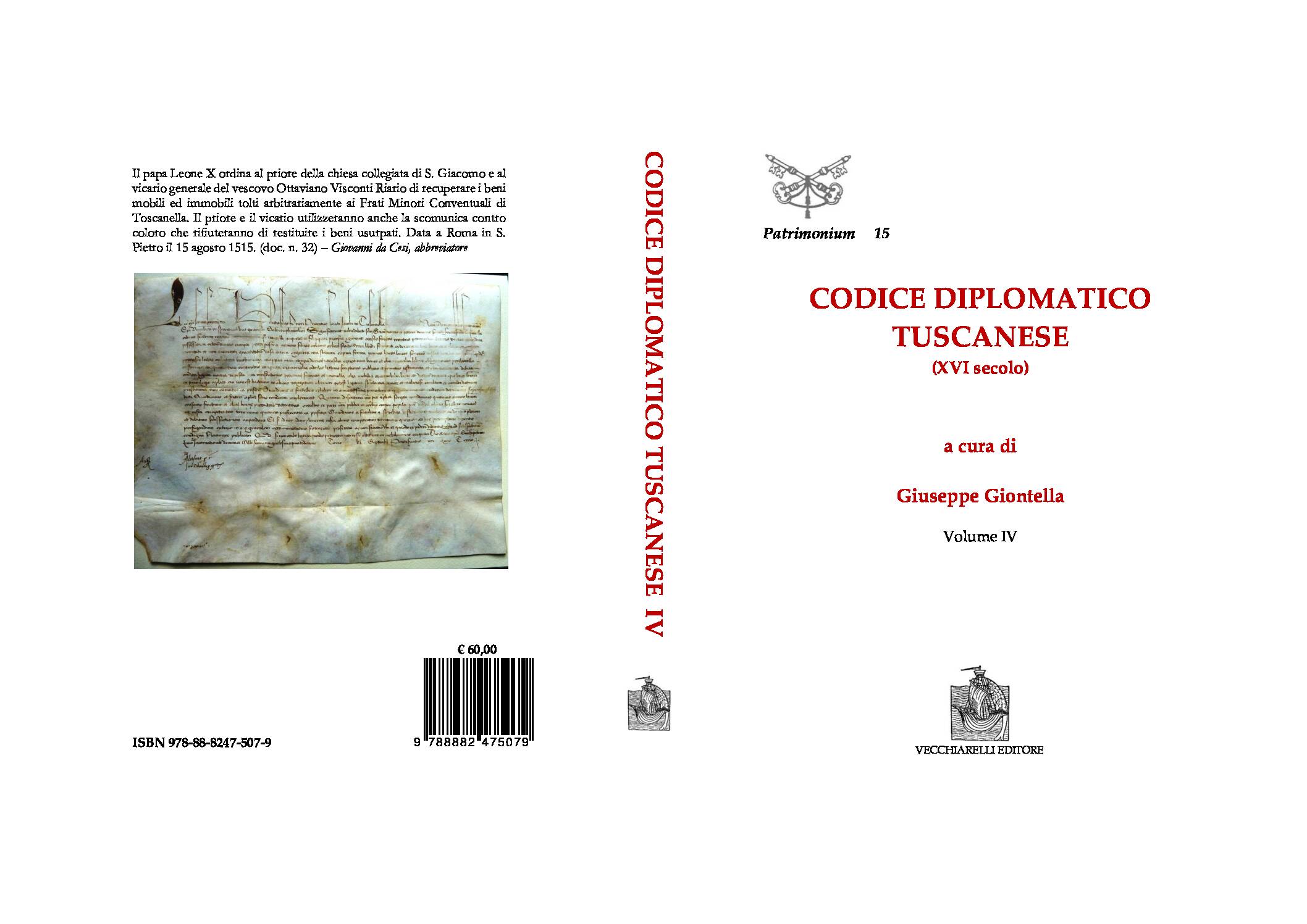 Codice diplomatico tuscanese (XVI secolo)